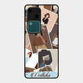 Selfie Girl Collage Glass Case Cover For Vivo V30 5G