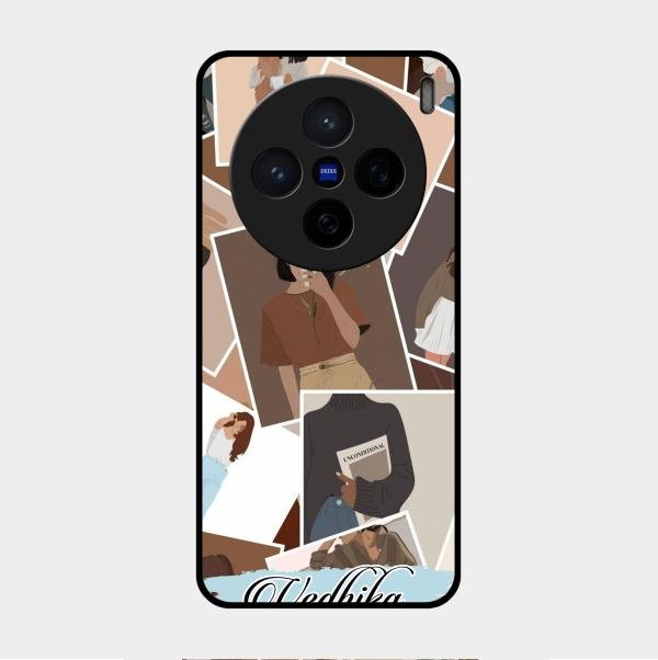 Selfie Girl Collage Glass Case Cover For Vivo X200 5G