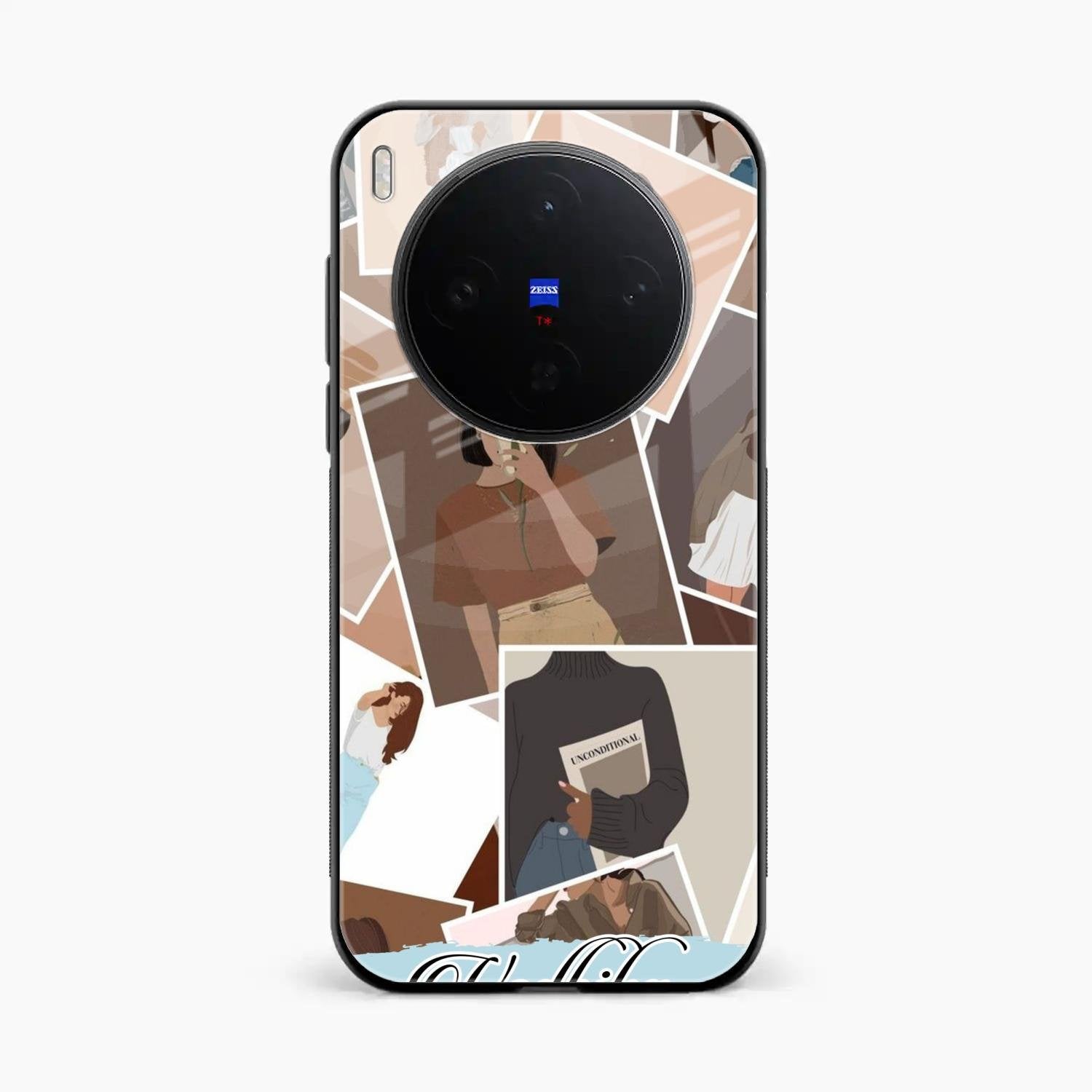 Selfie Girl Collage Glass Case Cover For Vivo X300 5G