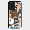 Selfie Girl Collage Glass Case Cover For Vivo Y02T