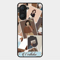 Selfie Girl Collage Glass Case Cover For Vivo Y18