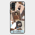 Selfie Girl Collage Glass Case Cover For Vivo Y20T