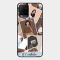 Selfie Girl Collage Glass Case Cover For Vivo Y21T