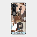 Selfie Girl Collage Glass Case Cover For Vivo Y300 5G