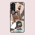 Selfie Girl Collage Glass Case Cover For Vivo Y31 5G