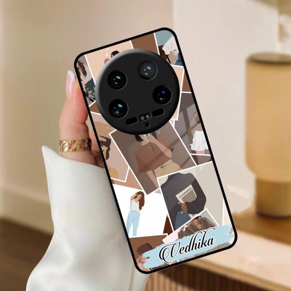 Selfie Girl Collage Glass Case Cover For Redmi/Xiaomi - ShopOnCliQ