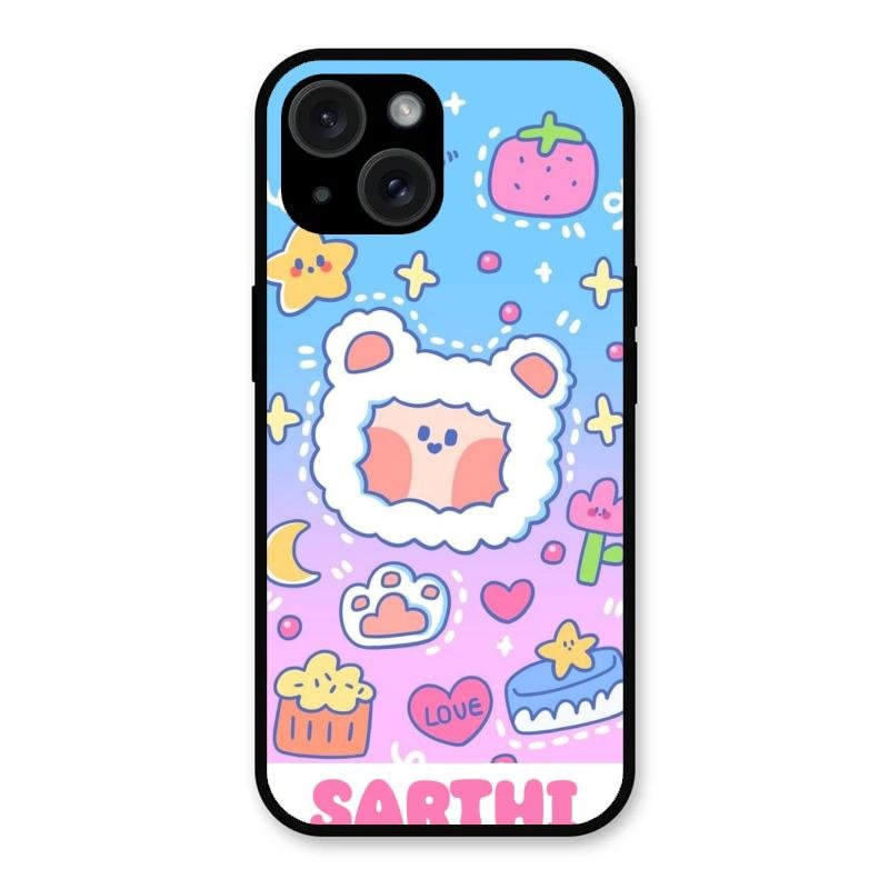 Sheep Glossy Metal Case Cover For iPhone 15