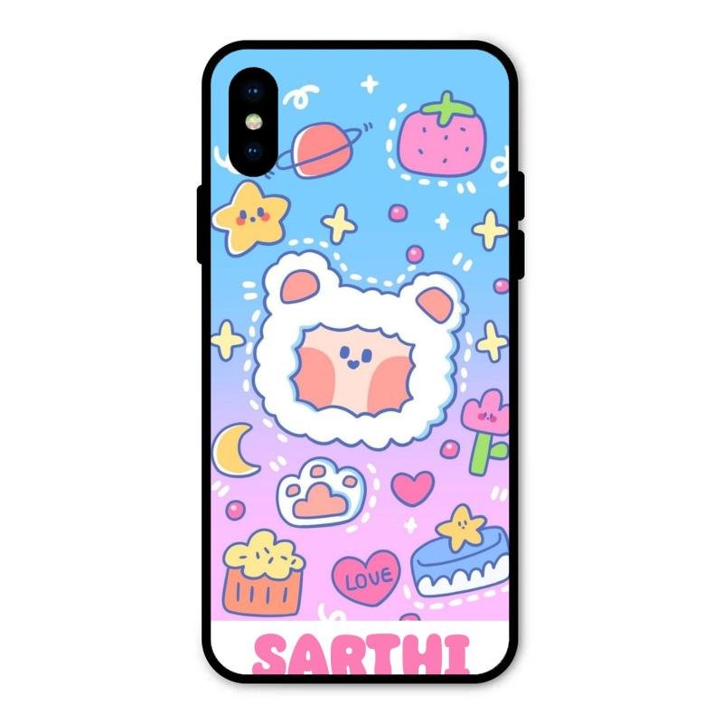 Sheep Glossy Metal Case Cover For iPhone XS
