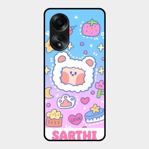 Sheep Glossy Metal Case Cover For Oppo A58