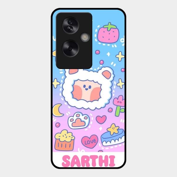 Sheep Glossy Metal Case Cover For Oppo A79 5G
