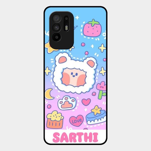 Sheep Glossy Metal Case Cover For Oppo F19 Pro Plus 5G
