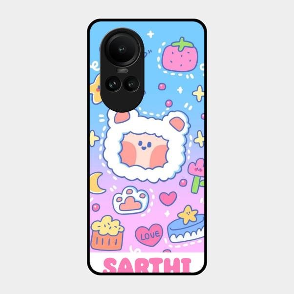 Sheep Glossy Metal Case Cover For Oppo Reno 10 5G