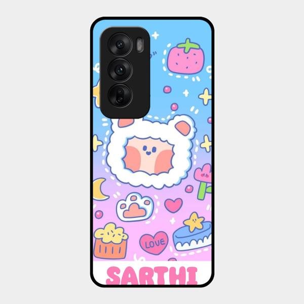 Sheep Glossy Metal Case Cover For Oppo Reno 12 5G