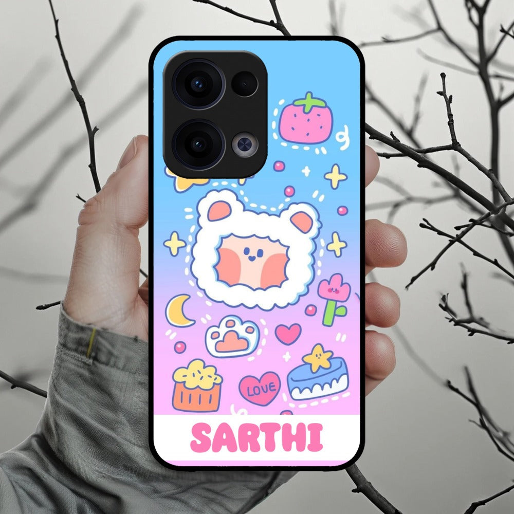 Sheep Glossy Metal Case Cover For Oppo