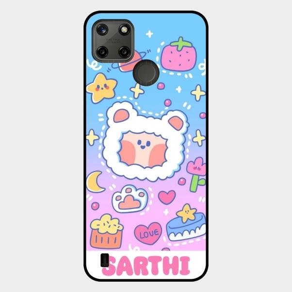 Sheep Glossy Metal Case Cover For Realme C21Y