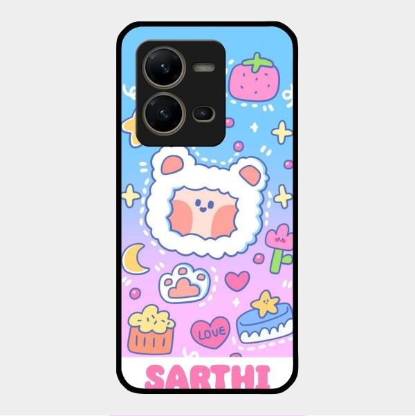 Sheep Glossy Metal Case Cover For Vivo V25 5G
