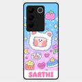 Sheep Glossy Metal Case Cover For Vivo V27 5G