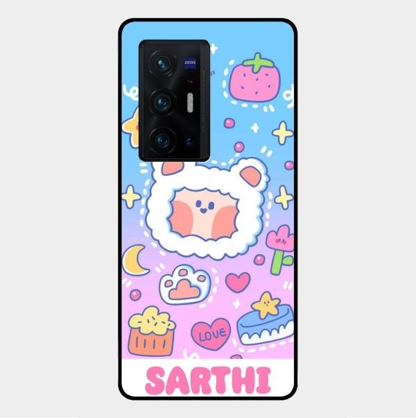 Sheep Glossy Metal Case Cover For Vivo X70 Pro Plus 5G