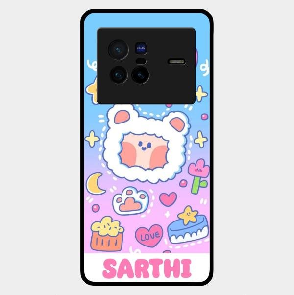 Sheep Glossy Metal Case Cover For Vivo X80 5G