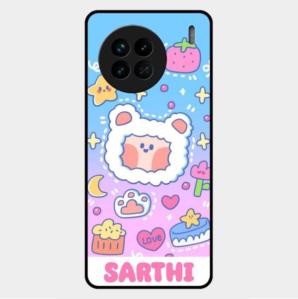 Sheep Glossy Metal Case Cover For Vivo X90 5G