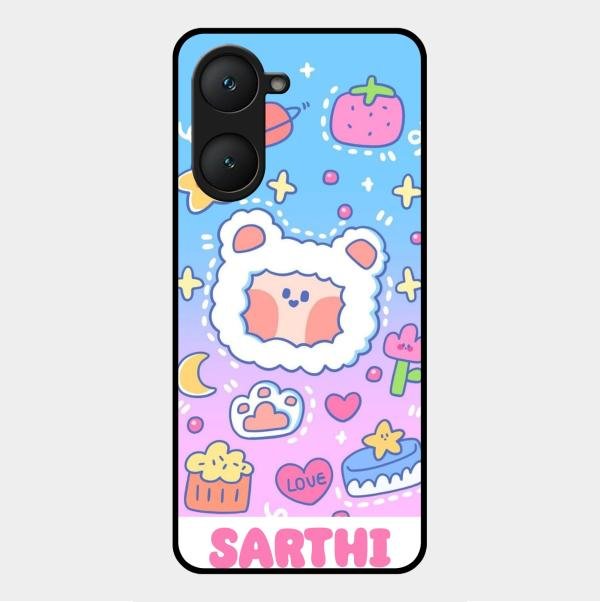 Sheep Glossy Metal Case Cover For Vivo Y18I