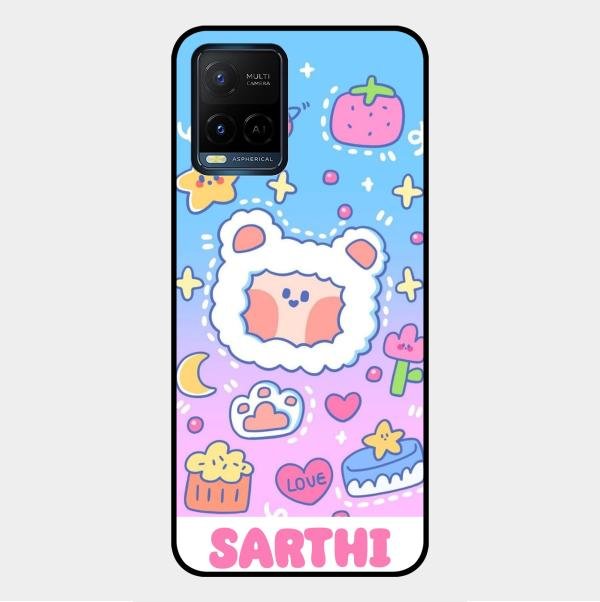 Sheep Glossy Metal Case Cover For Vivo Y21A