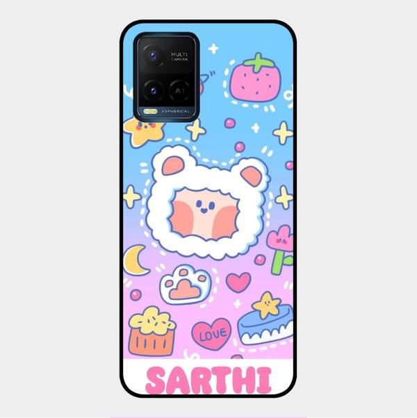 Sheep Glossy Metal Case Cover For Vivo Y21E