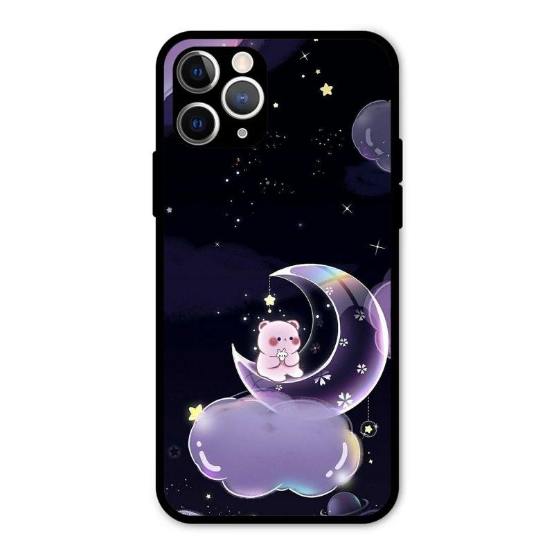Sky Panda Design Glass Phone Case Cover For iPhone 11 Pro