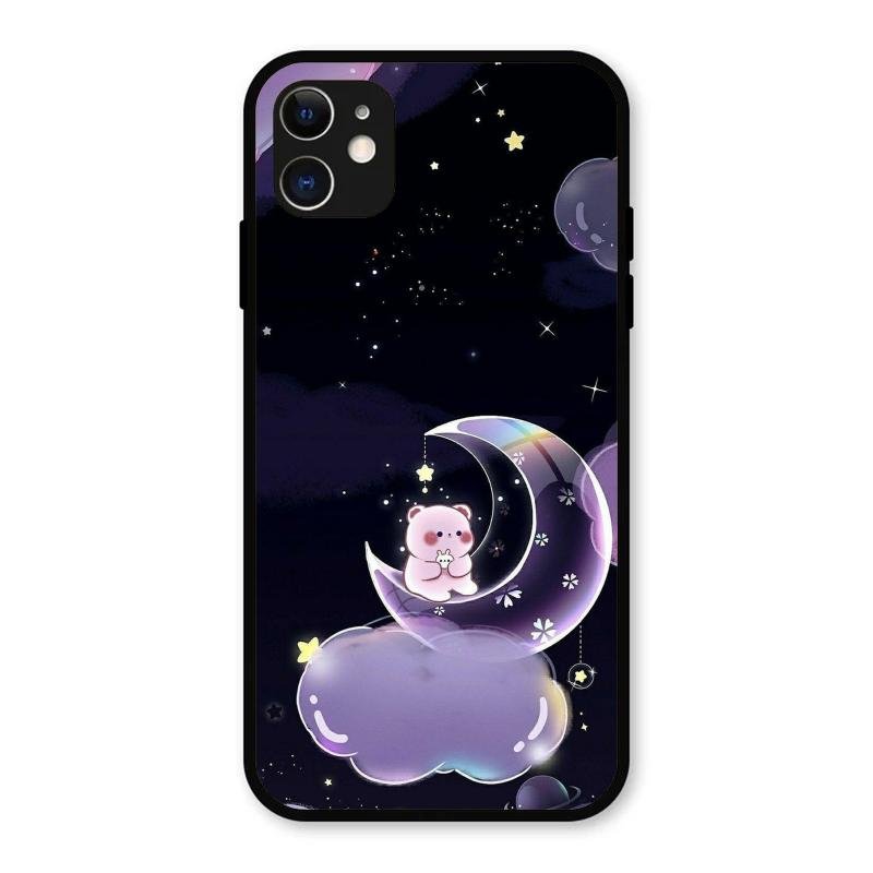 Sky Panda Design Glass Phone Case Cover For iPhone 11