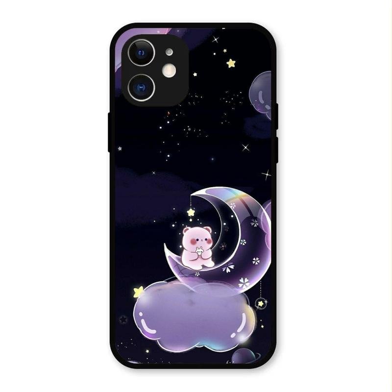 Sky Panda Design Glass Phone Case Cover For iPhone 12