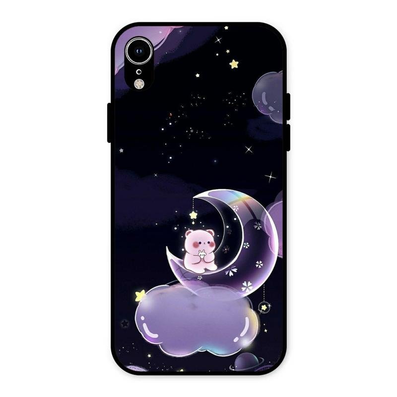 Sky Panda Design Glass Phone Case Cover For iPhone XR