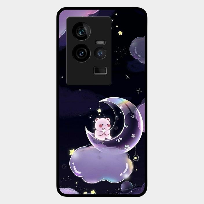 Sky Panda Design Glass Phone Case Cover For Iqoo 11 5G