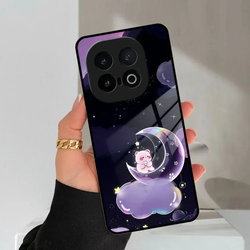 Sky Panda Design Glass Phone Case Cover For iQOO - ShopOnCliQ