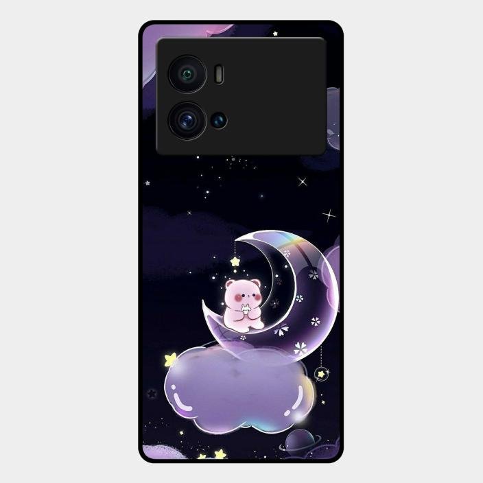 Sky Panda Design Glass Phone Case Cover For Iqoo 9 Pro 5G