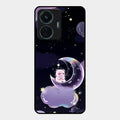 Sky Panda Design Glass Phone Case Cover For Iqoo Z6 Lite 5G