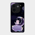 Sky Panda Design Glass Phone Case Cover For Iqoo Z9S Pro 5G