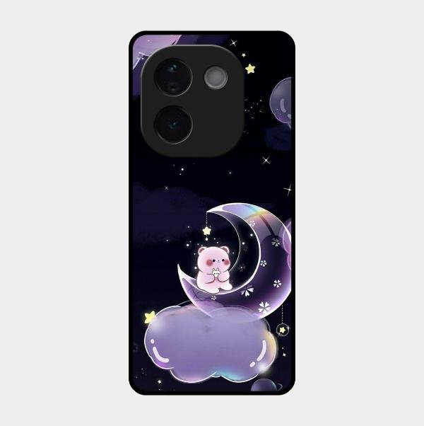 Sky Panda Design Glass Phone Case Cover For Iqoo Z9S Pro 5G