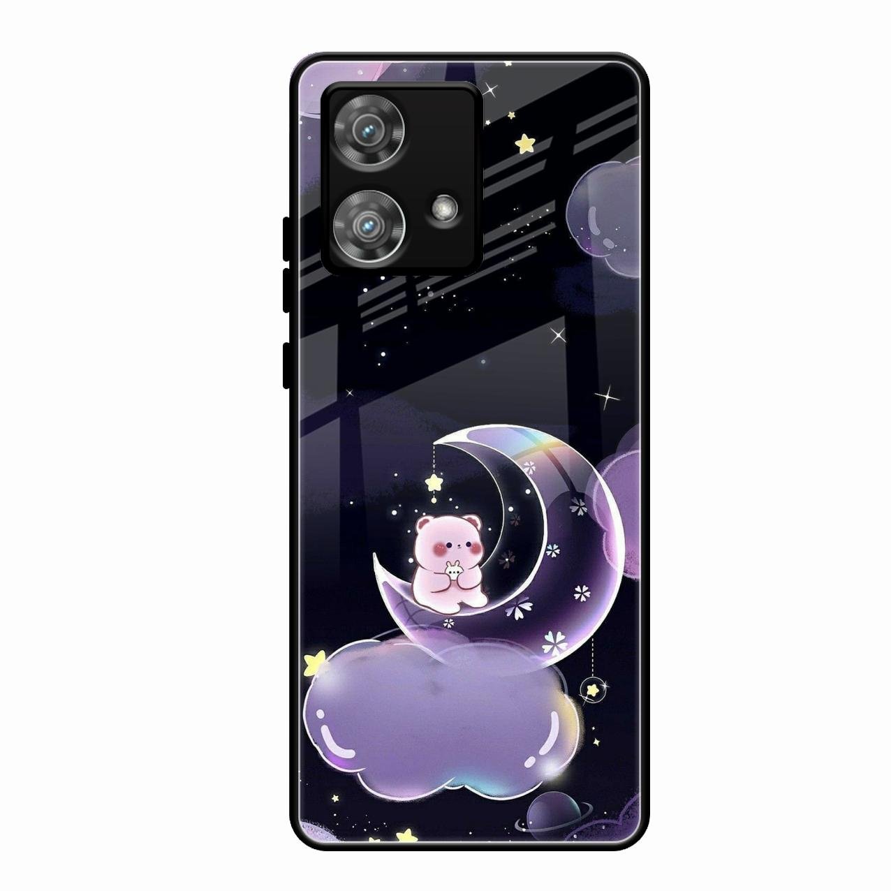 Sky Panda Design Glass Phone Case Cover For Motorola Edge 40 5G