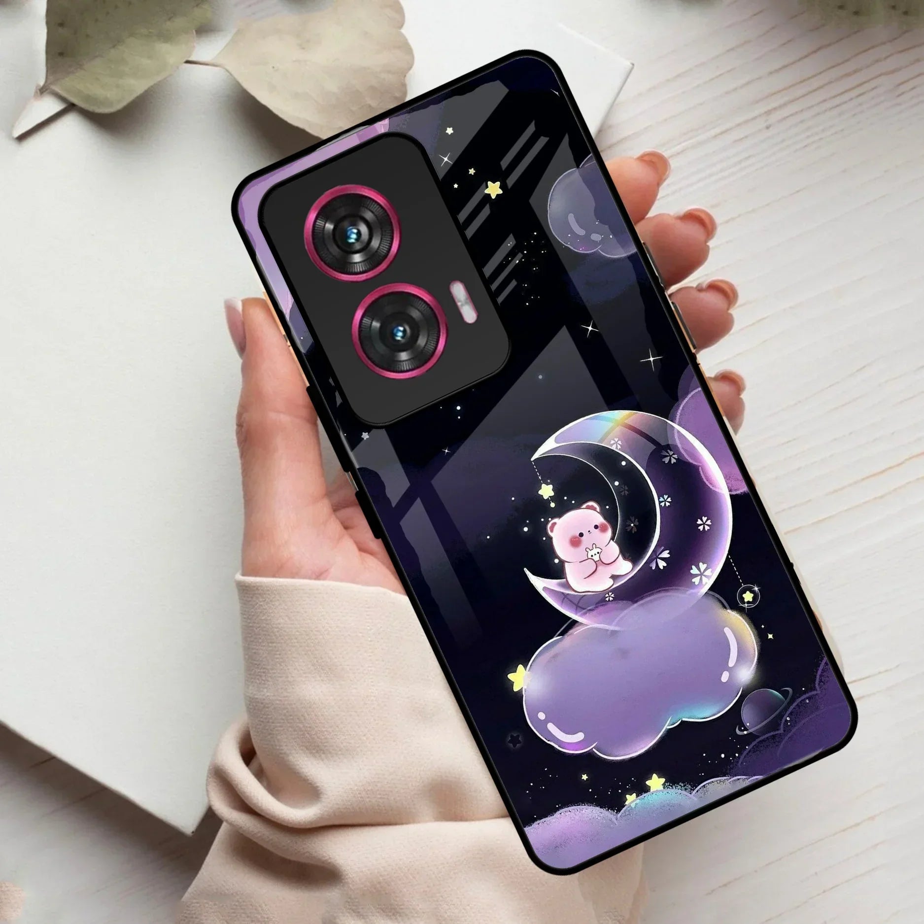 Sky Panda Design Glass Phone Case Cover For Motorola - ShopOnCliQ