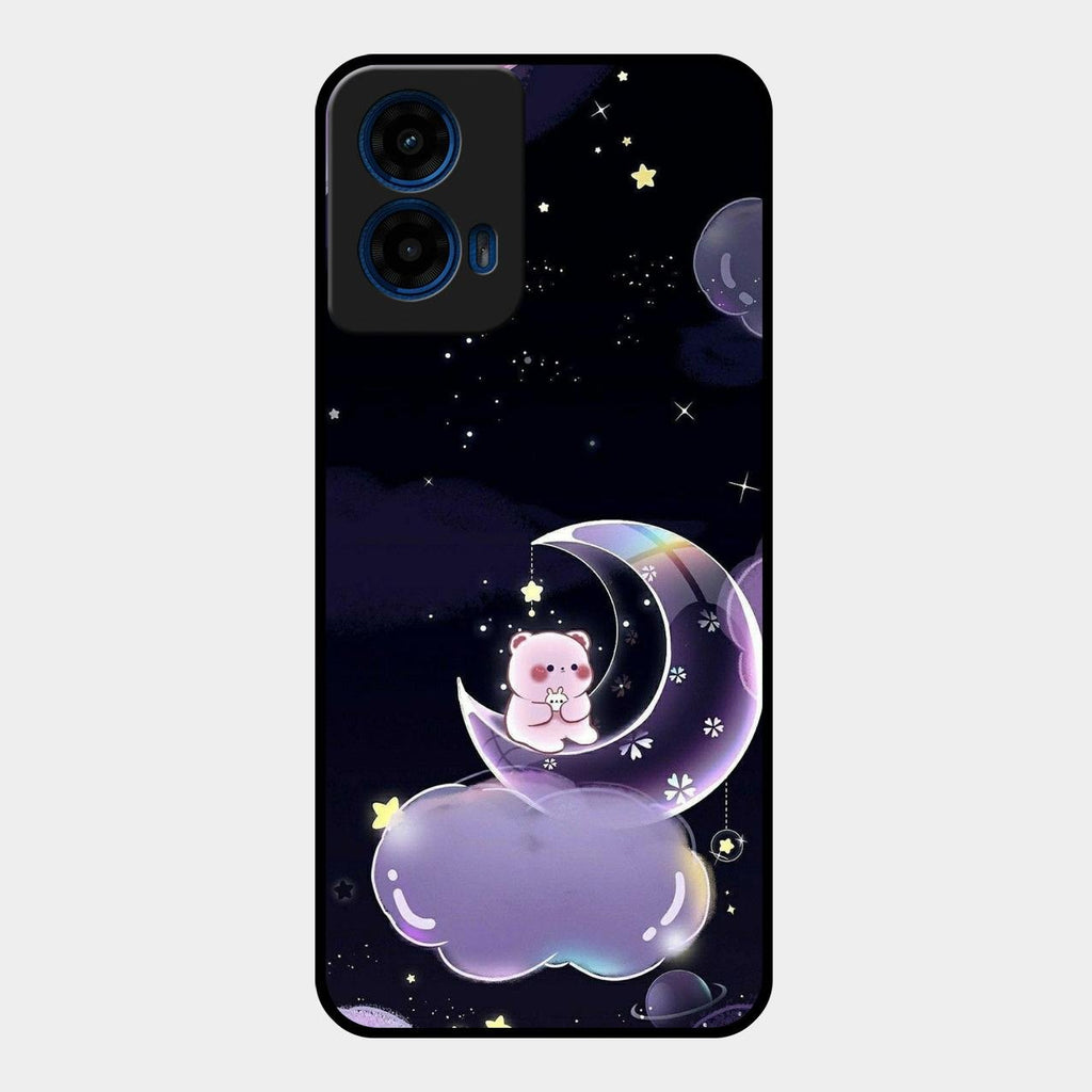Sky Panda Design Glass Phone Case Cover For Motorola G45 5G