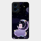 Sky Panda Design Glass Phone Case Cover For Motorola G45 5G