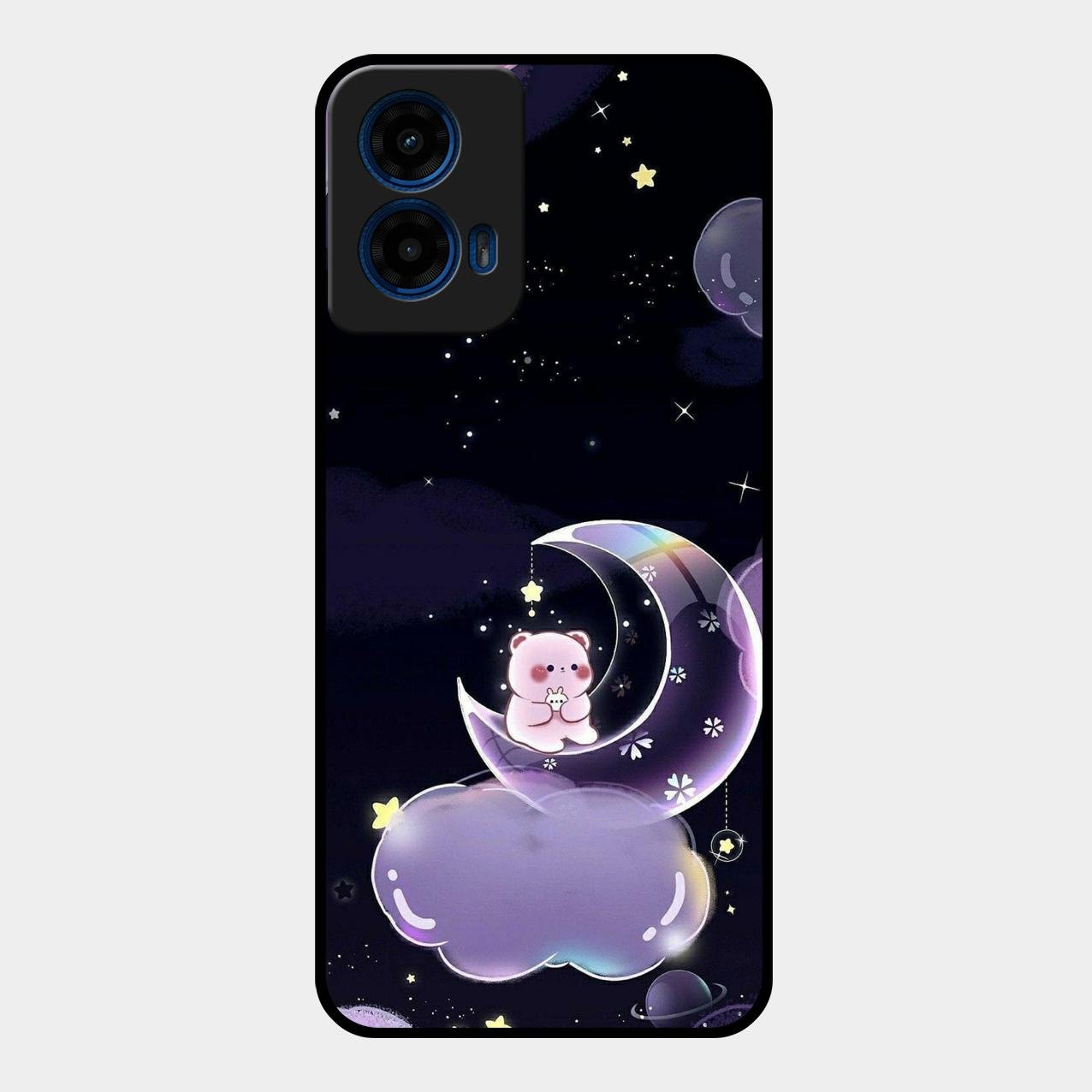 Sky Panda Design Glass Phone Case Cover For Motorola G45 5G