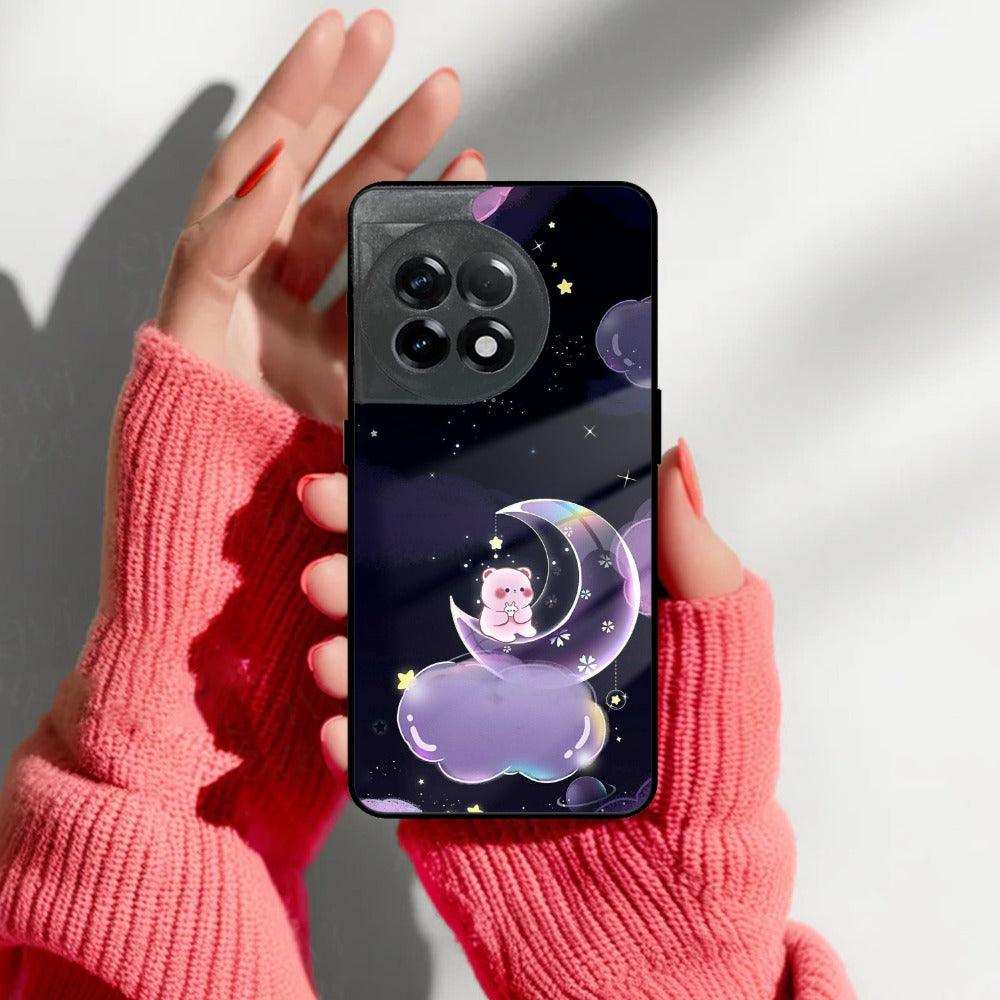 Sky Panda Design Glass Phone Case Cover For OnePlus