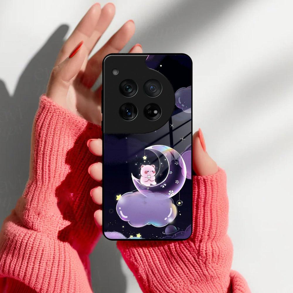 Sky Panda Design Glass Phone Case Cover For OnePlus