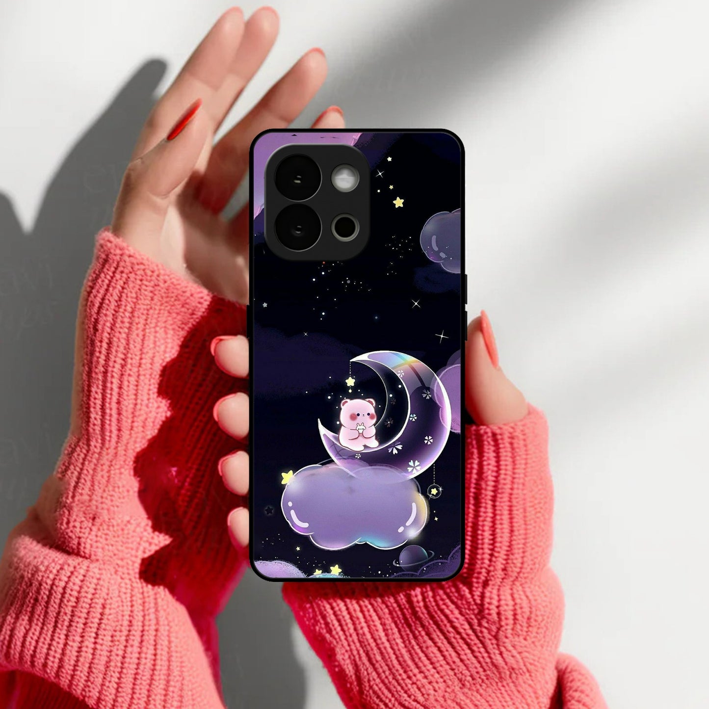 Sky Panda Design Glass Phone Case Cover For OnePlus