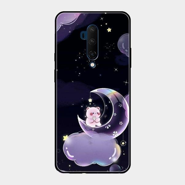 Sky Panda Design Glass Phone Case Cover For Oneplus 7T Pro