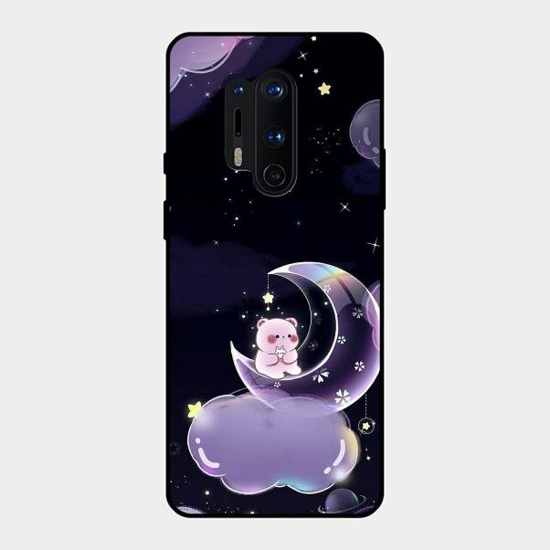 Sky Panda Design Glass Phone Case Cover For Oneplus 8 Pro
