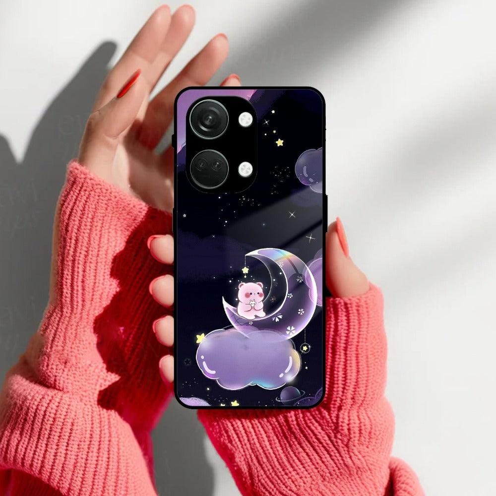 Sky Panda Design Glass Phone Case Cover For OnePlus