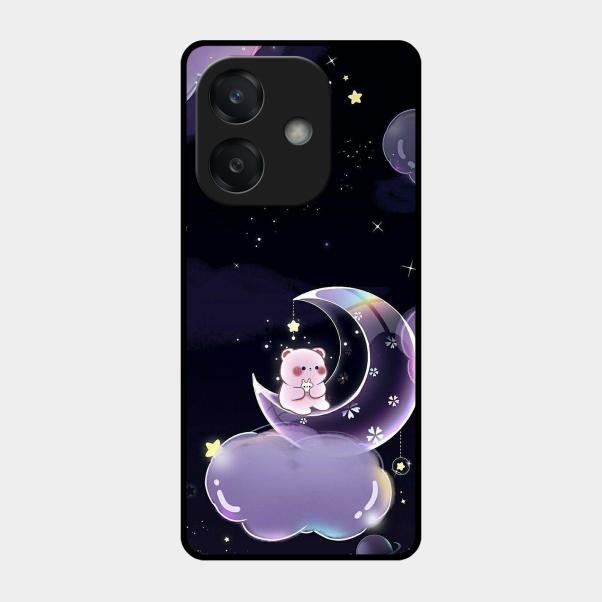 Sky Panda Design Glass Phone Case Cover For Oppo A3X 5G