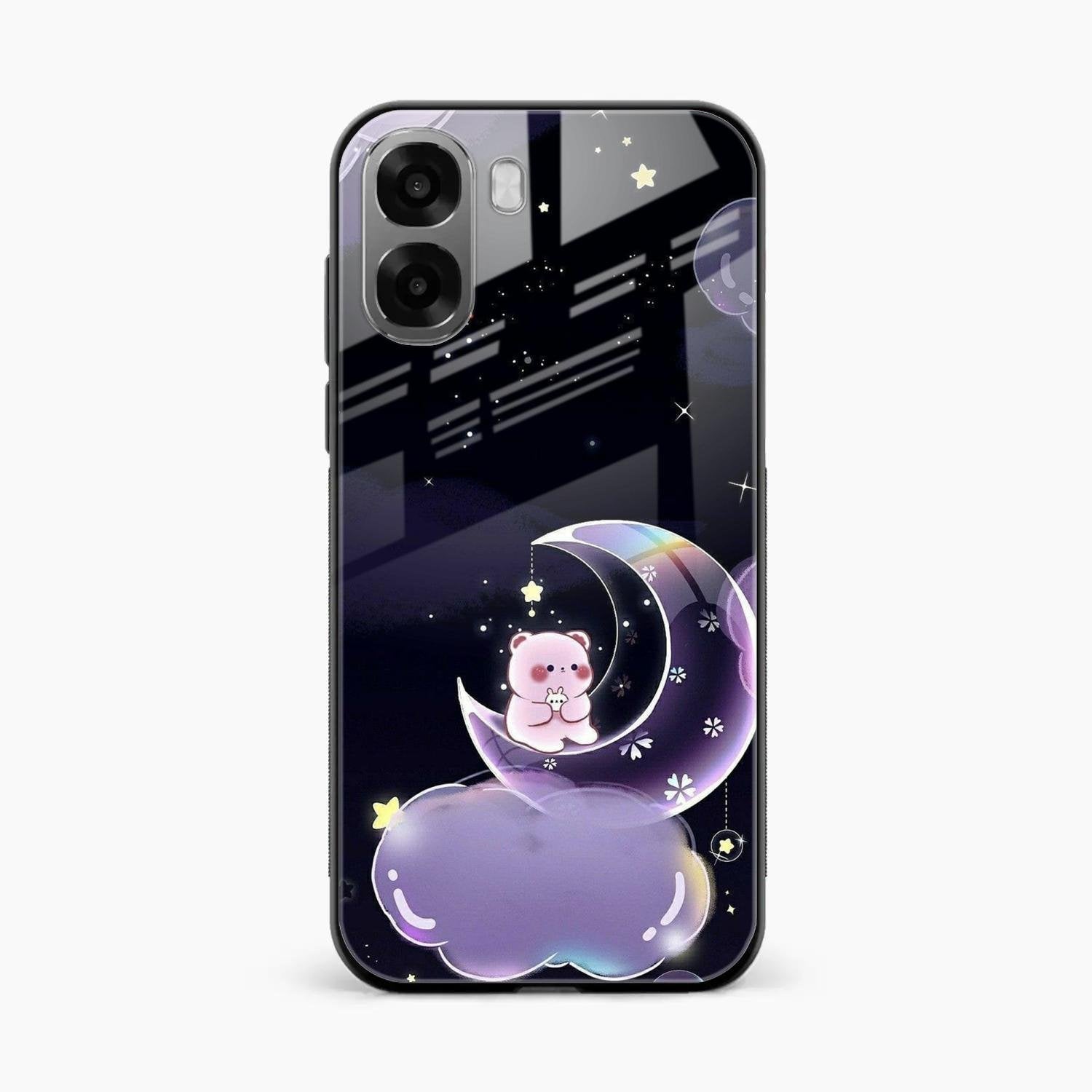 Sky Panda Design Glass Phone Case Cover For Oppo A6X 5G